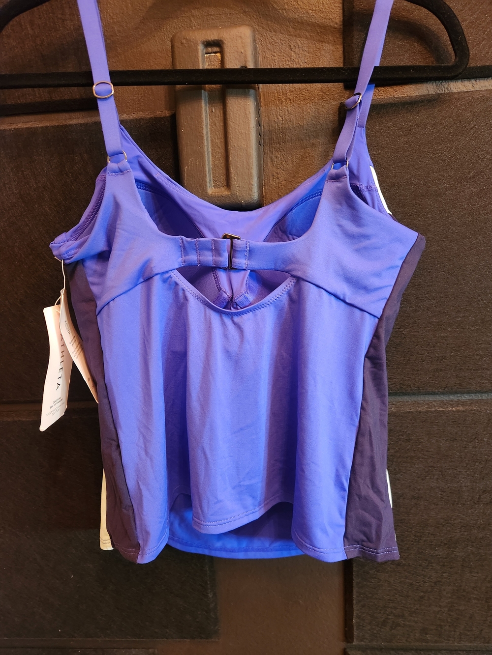 Athleta Blue & Cream Colorblock Tank Top NWT Size 36B/C - Picture 6 of 16